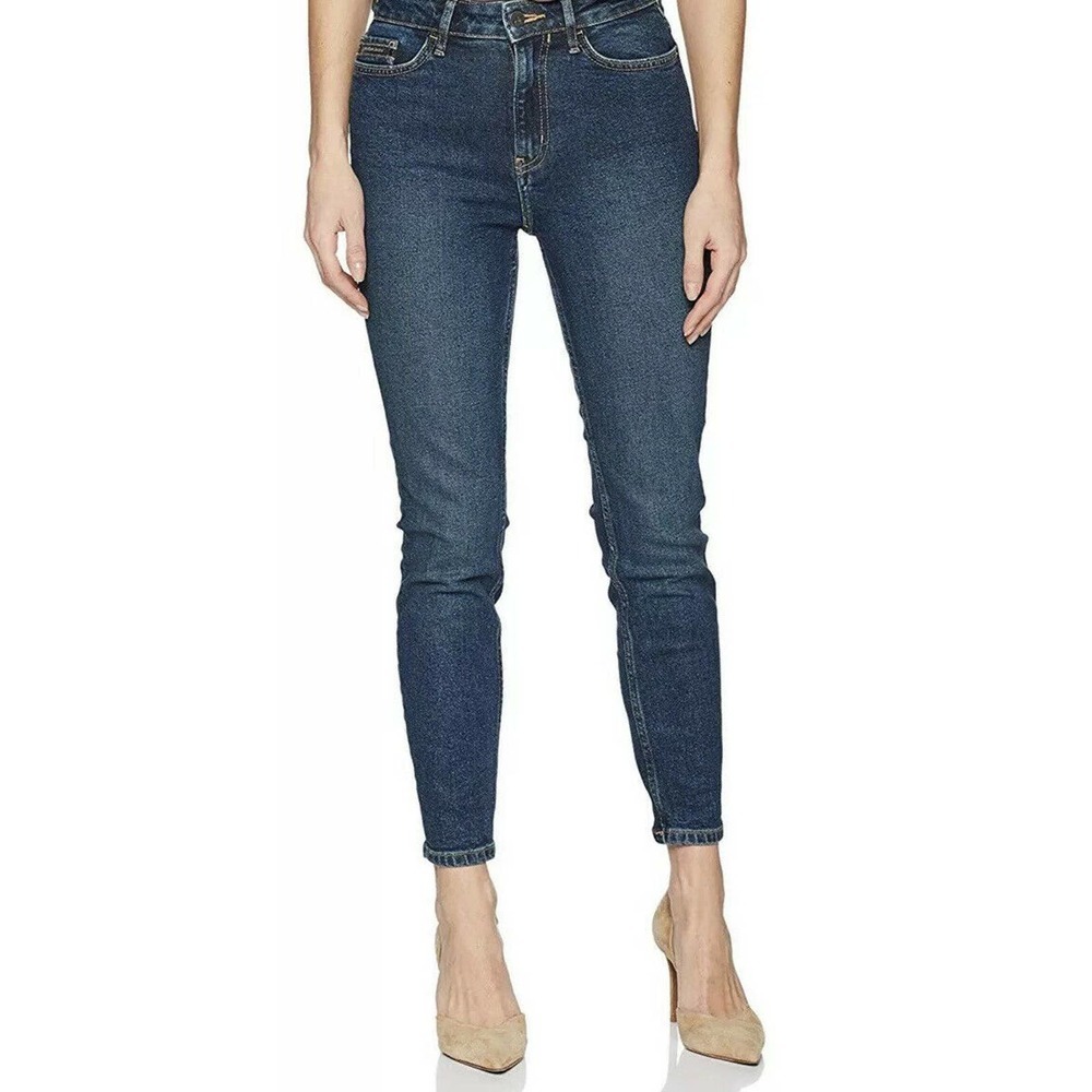 NEW Calvin Klein Jeans Womens Blue High-Rise Ankle Skinny Stretch Denim Jeans 6